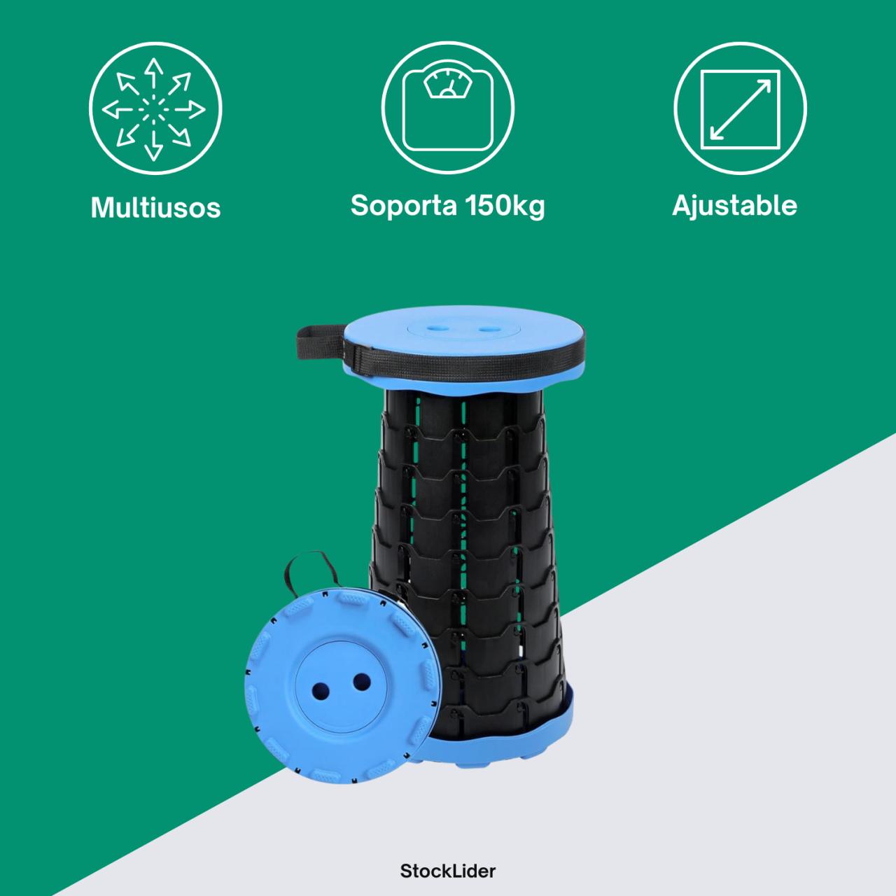 Taburete plegable portátil - Hogarízate