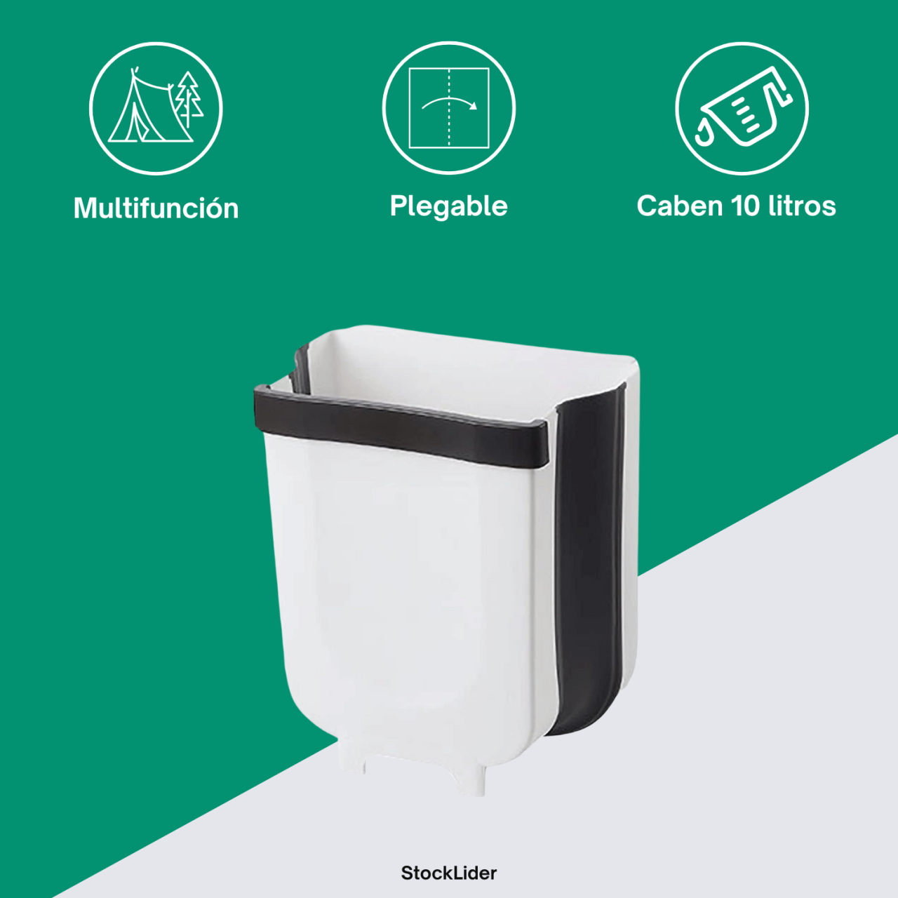 Cubo de basura plegable - Hogarízate