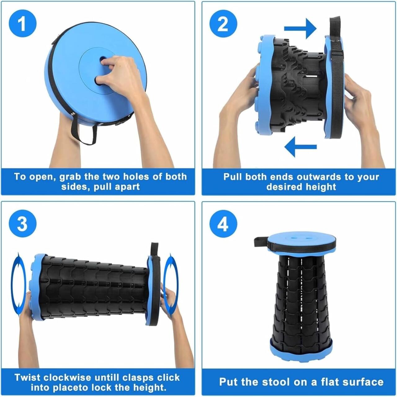Taburete plegable portátil - Hogarízate