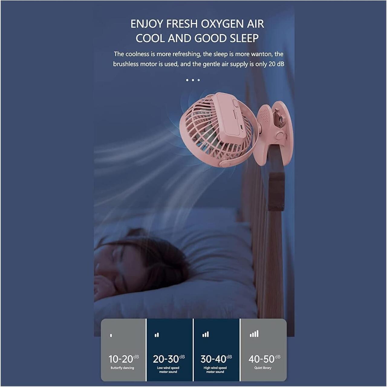 Mini Ventilador de Clip Silencioso - Hogarízate